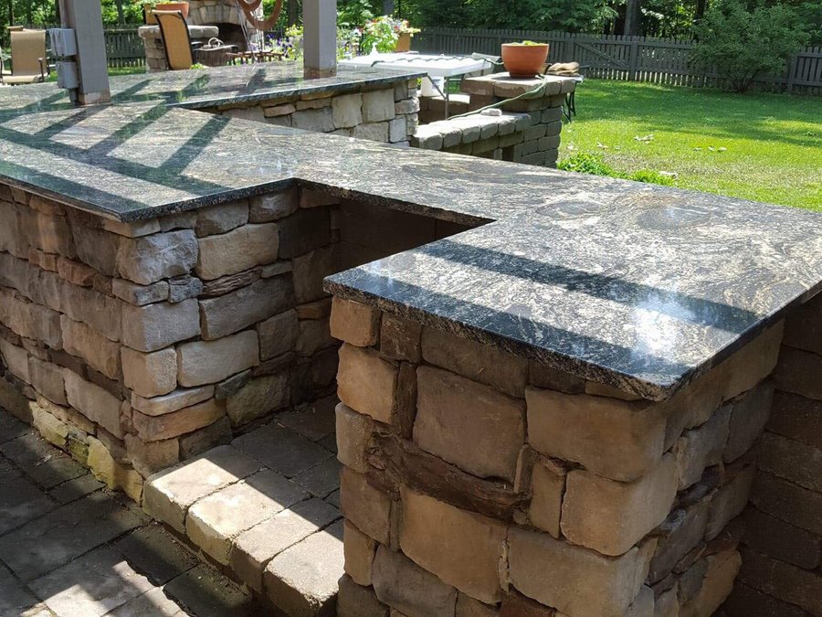 Stormy Night Granite Outdoor Countertop