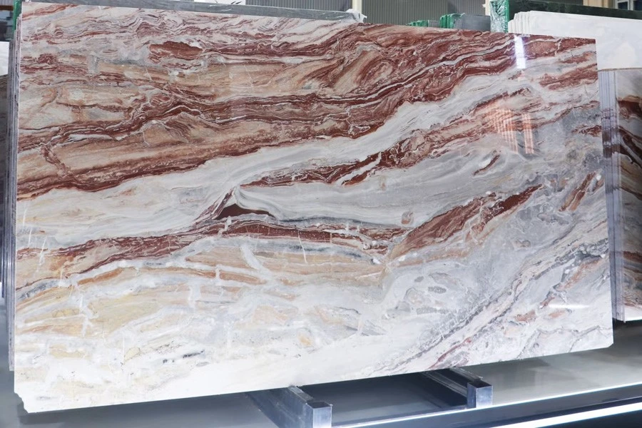 Monica Red Marble Polished Slab Monica Red Marble Polished Slab